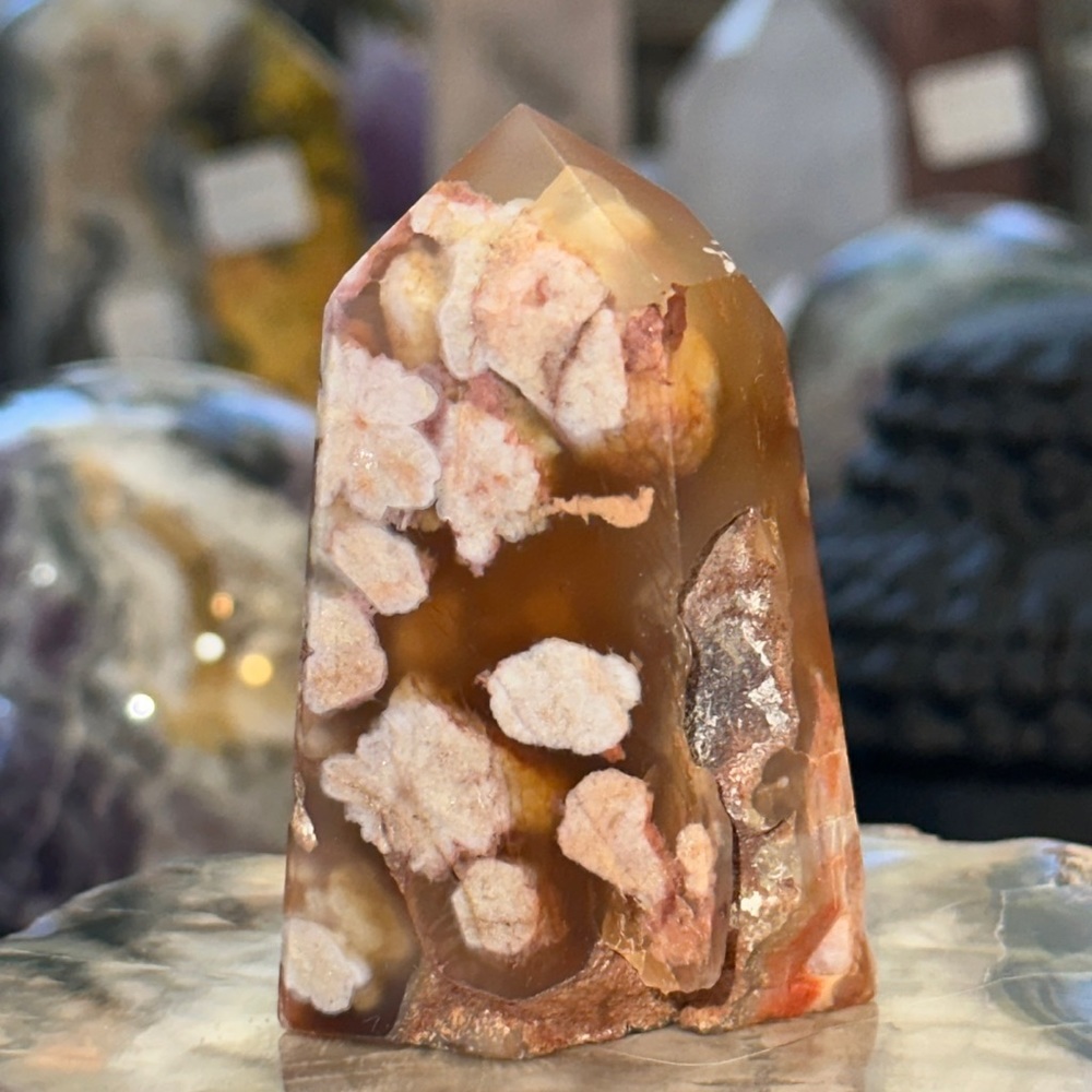 🌸SALE🌸 Flower Agate 4 Sided Crystal Point!